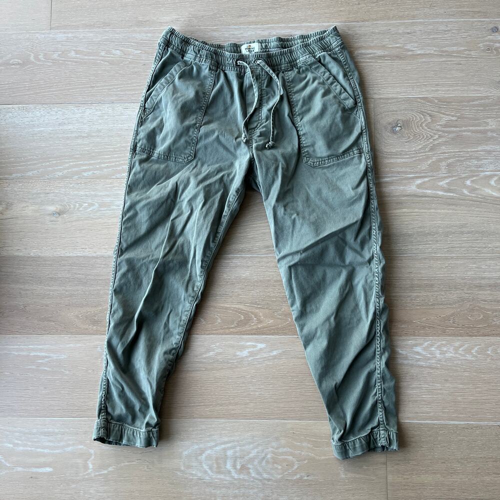 Marine Layer Mens Saturday Twill Jogger Pants in Deep Lichen XL
